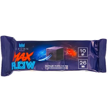 Уголь Crown Maxflow кокосовый 10 шт (26 мм)