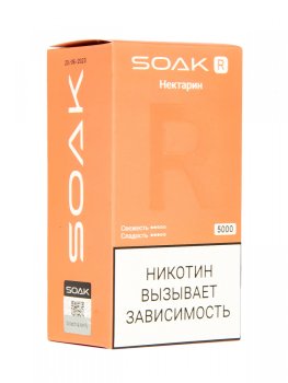 Электронная сигарета SOAK R Нектарин 5000 затяжек