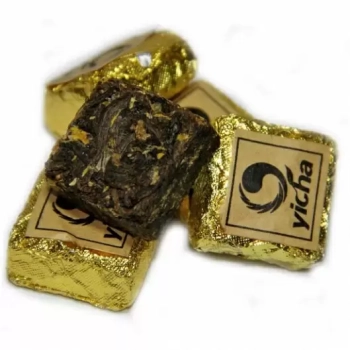 Китайский красный чай Дянь Хун с дикой хризантемой (прессованный в виде монеты), 500 гр.