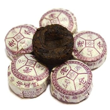 Чай Пуэр Шу Тоу Ча c рисовыми листьями (арт.xtc005), 100 гр.