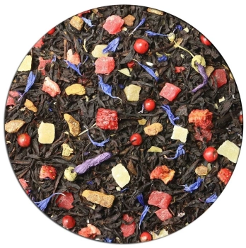 Черный чай клубника с корицей, Германия, 165 гр.