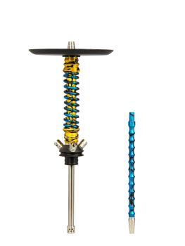 Кальян MAMAY CUSTOMS Coilovers MINI золотой сплеш-голубой сплеш (без колбы)