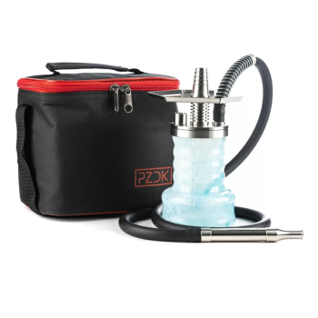 Кальян Pizduk PRO Black-bag (Бело-синяя колба)