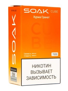 Электронная сигарета SOAK CUBE Хурма Гранат 7000 затяжек