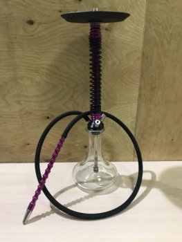 Кальян MAMAY CUSTOMS Coilovers MINI чёрно-фиолетовый (без колбы) гр. куба