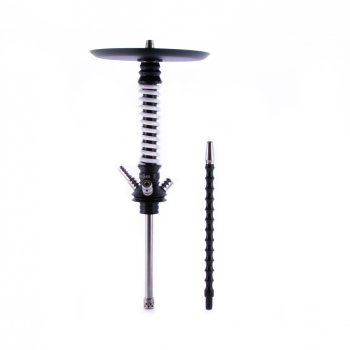 Кальян MAMAY CUSTOMS Coilovers MINI чёрно-белый (без колбы) гр. кит