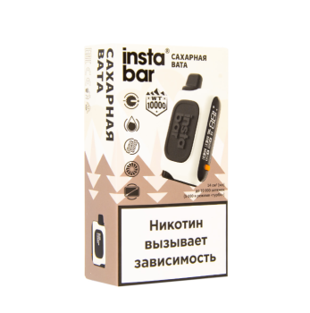 Электронная сигарета PLONQ INSTABAR Сахарная Вата (10000 затяжек) 20 мг