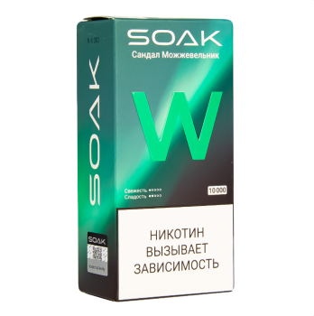 Электронная сигарета SOAK W Сандал можжевельник 10000 затяжек