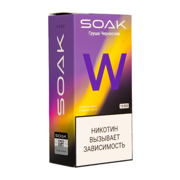 Электронная сигарета SOAK W Груша чернослив 10000 затяжек
