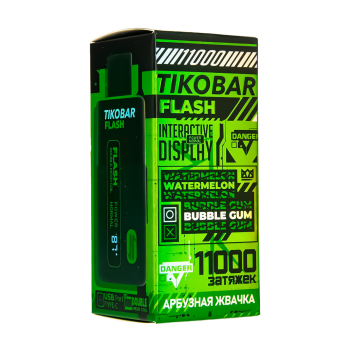 Электронная сигарета TIKOBAR FLASH Арбузная Жвачка 11000 затяжек