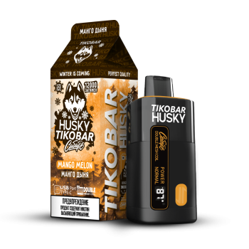 Электронная сигарета TIKOBAR HUSKY Сибирь Манго дыня 12000 затяжек