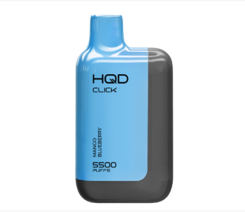 Электронная сигарета HQD CLICK Устройство + картридж Манго Черника (5500 затяжек)