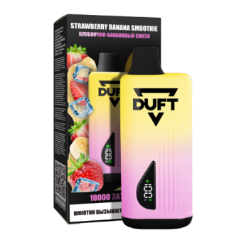 Электронная сигарета DUFT Strawberry Banana Smoothie (10000 затяжек)