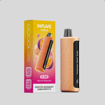 Электронная сигарета INFLAVE OMEGA Жвачка маракуйа (10000 затяжек)