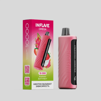 Электронная сигарета INFLAVE OMEGA Клубника драгонфрут (10000 затяжек)