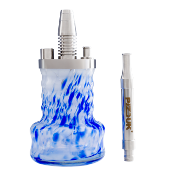 Кальян Pizduk Hookah (red-bag) бело-синяя колба