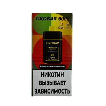 Эл. сиг. TIKOBAR 6000 Blueberry Sour Raspberry (Черника Малина) 2 %