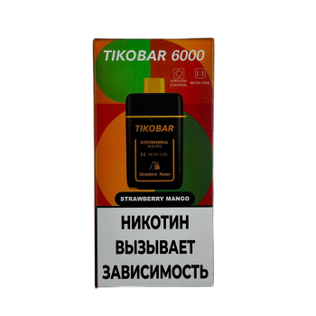 Эл. сиг. TIKOBAR 6000 Strawberry Mango (Клубника Манго)  2 %