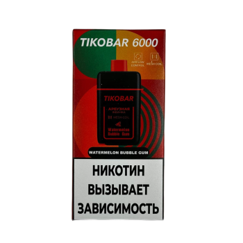 Эл. сиг. TIKOBAR 6000 Watermelon Bubble Gum (Арбузная Жвачка)  2 %