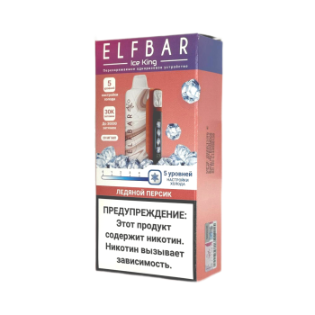 Эл. пароген. ELFBAR 30000 ICE KING Ледяной персик / Peach Ice (с регул. холода) 2 %