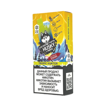 Эл. сиг. HUSKY AIRMAX 10000 Ultra Strong Tropic Hunter /Лед. микс ананаса, дыни и манго 2 %