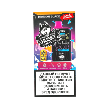 Эл. сиг. HUSKY AIRMAX ULTRA 25000 Dragon Blade / Манго драгон фрут strong 2%