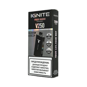 Эл. сиг. IGNITE V 250 Black 25000 Peach Mango 2 %