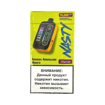 Эл. сиг. NASTY BAR D16Ki 16000 Malibu / Ананас апельсин манго 2 %