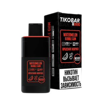 Эл. сиг. TIKOBAR 8000 Watermelon Bubble Gum (Арбузная Жвачка) 2 %