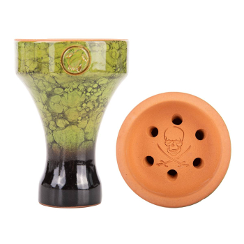 Чашка Tortuga Чёрная метка глазурь зелёная