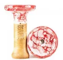 Чаша ОБЛАКО Phunnel S Glaze Малиново-Белый Мрамор