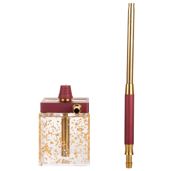 Кальян Hoob subAtom Wine Red x Gold | Cube mini Gold