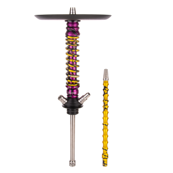 Кальян MAMAY CUSTOMS Coilover MINI SPECIAL ANOD пурпурный сплеш/золотой сплеш (без колбы)