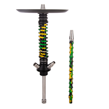 Кальян MAMAY CUSTOMS Coilover MINI SPECIAL ANOD чёрный/зелёнозолотой камуфляж (без колбы)